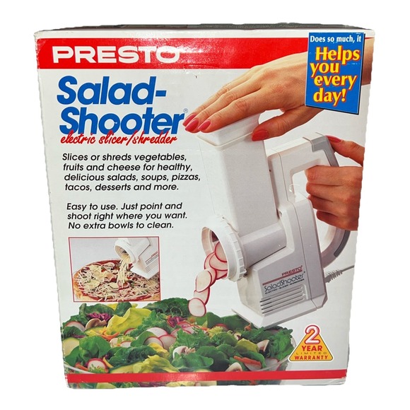 Presto 02910 Salad Shooter Electric Food Slicer Shredder Vintage - New Sealed! - Picture 1 of 4